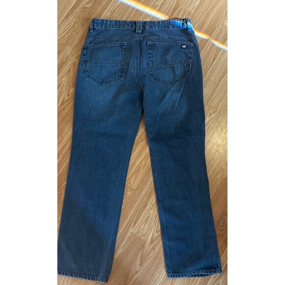 Caterpillar Jeans Mens Relaxed Fit  34x30 Dark Wash Denim - Picture 3 of 7
